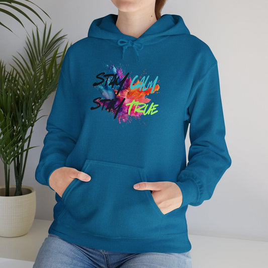 Stay Calm Hip Unisex Hoodie - Colorful Graphic Sweatshirt for Casual Comfort | CreoVibe | Price: $35.00 | Shop Now