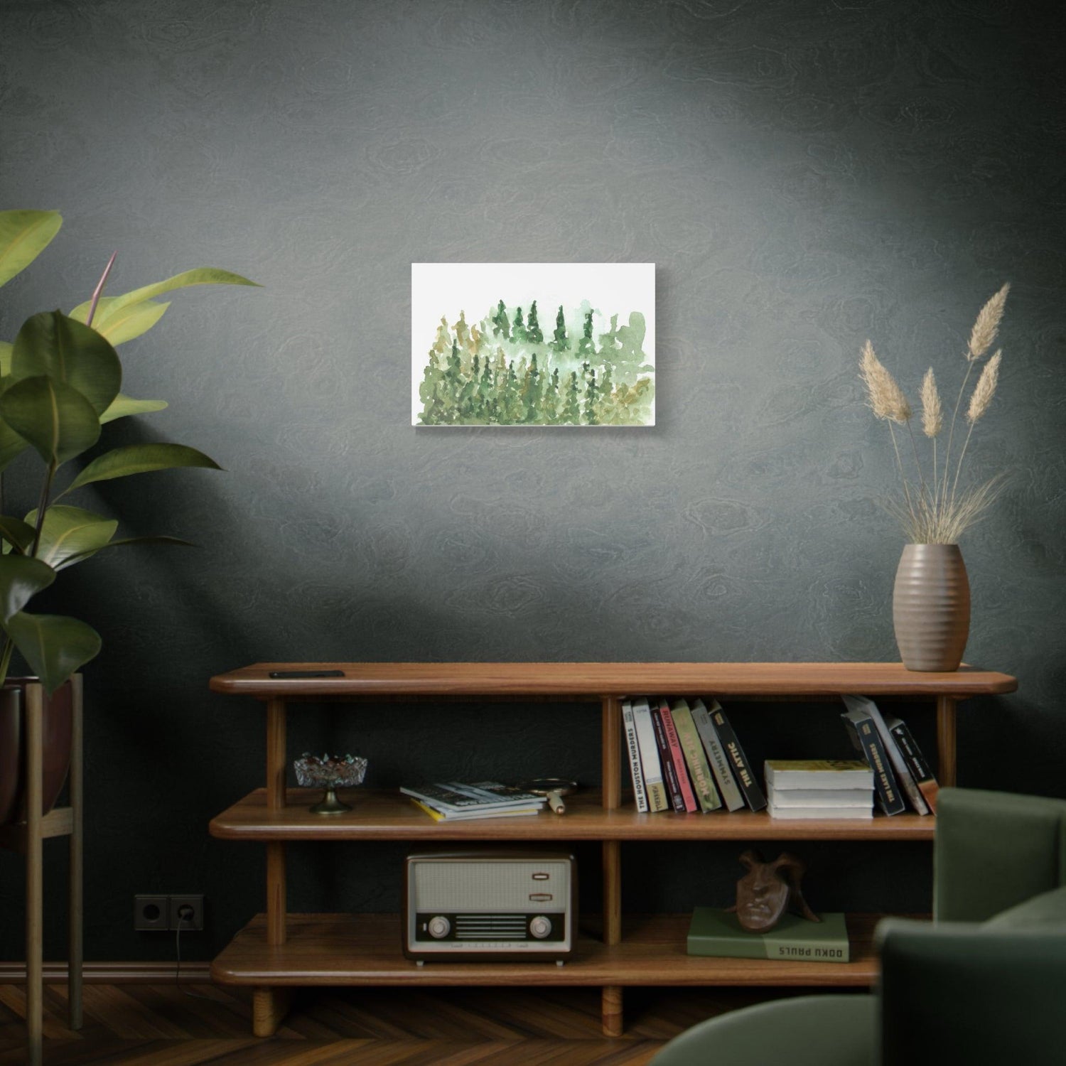 Serene Forest Watercolor Canvas Art, multiple sizes that fits your needs. | CreoVibe | Price: $29.75 | Shop Now