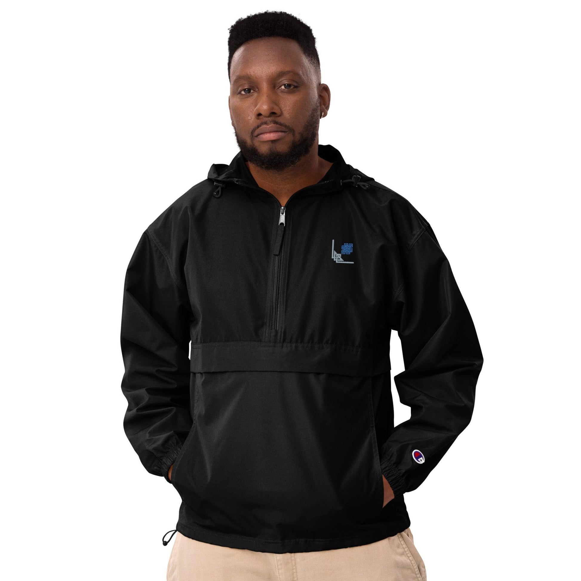 Embroidered Champion Packable Jacket | Lightweight & Stylish Waterproof Windbreaker | CreoVibe | Price: $57.00 | Shop Now