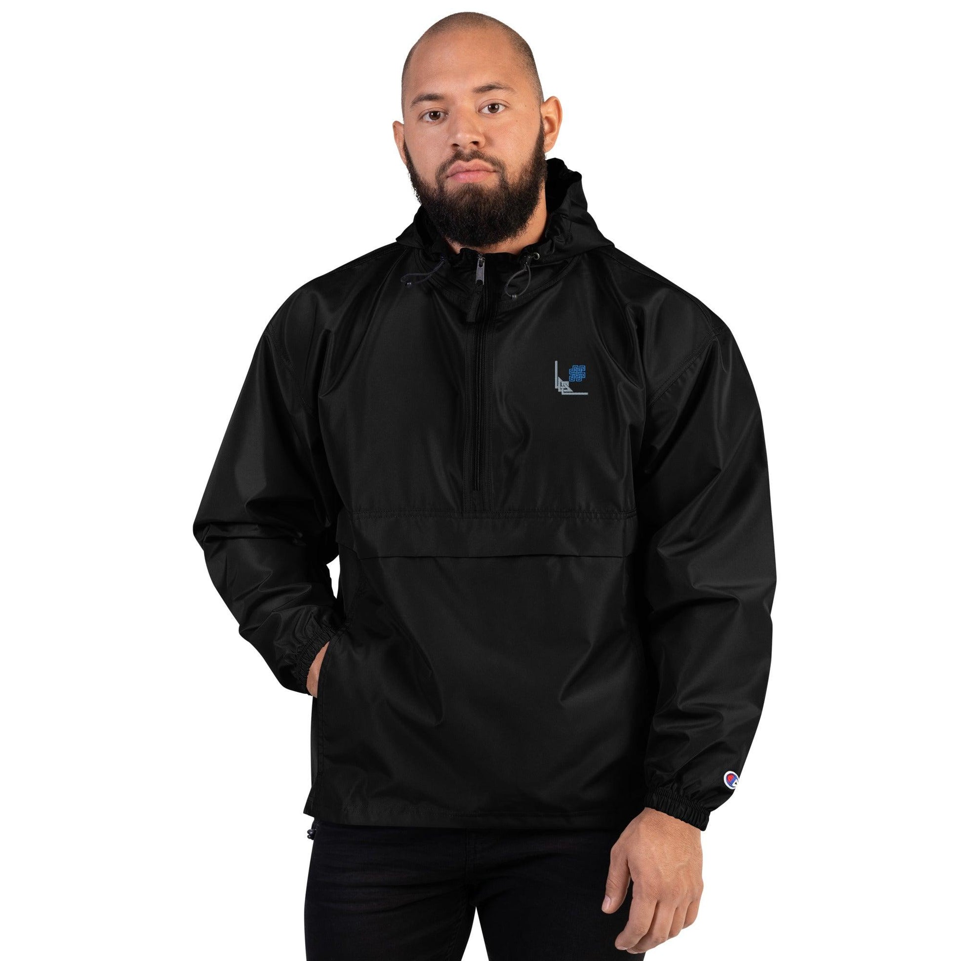 Embroidered Champion Packable Jacket | Lightweight & Stylish Waterproof Windbreaker | CreoVibe | Price: $57.00 | Shop Now